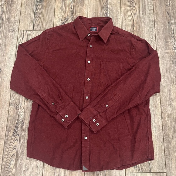 UNTUCKit Other - UNTUCKit Sherwood Flannel Shirt XL – Burgundy / Dark Red – 100% Cotton